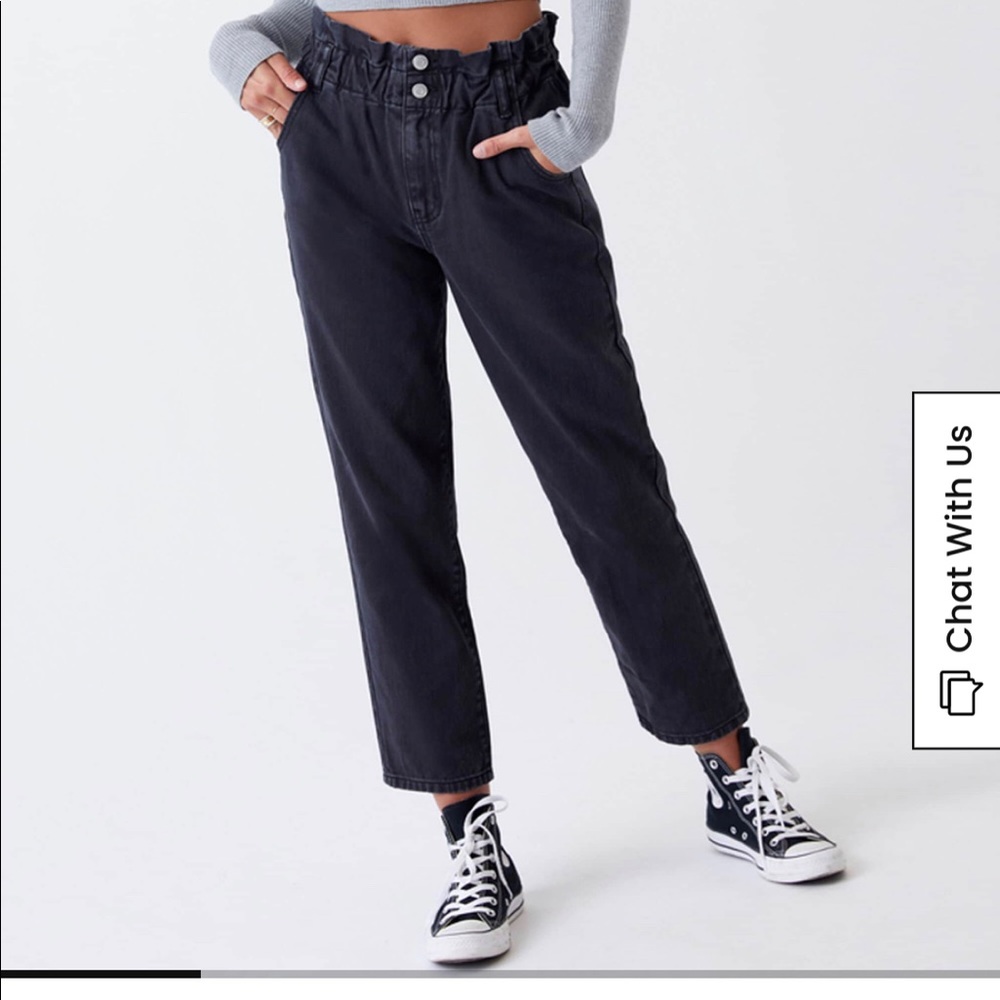 PacSun Black Paperbag Mom Jeans